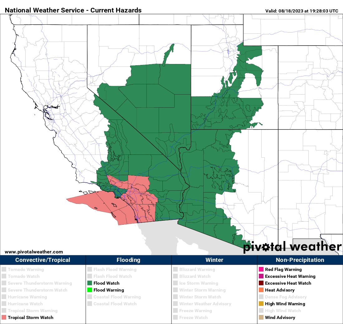 Hilary continues to look like an extremely serious flood threat for California, Nevada, and