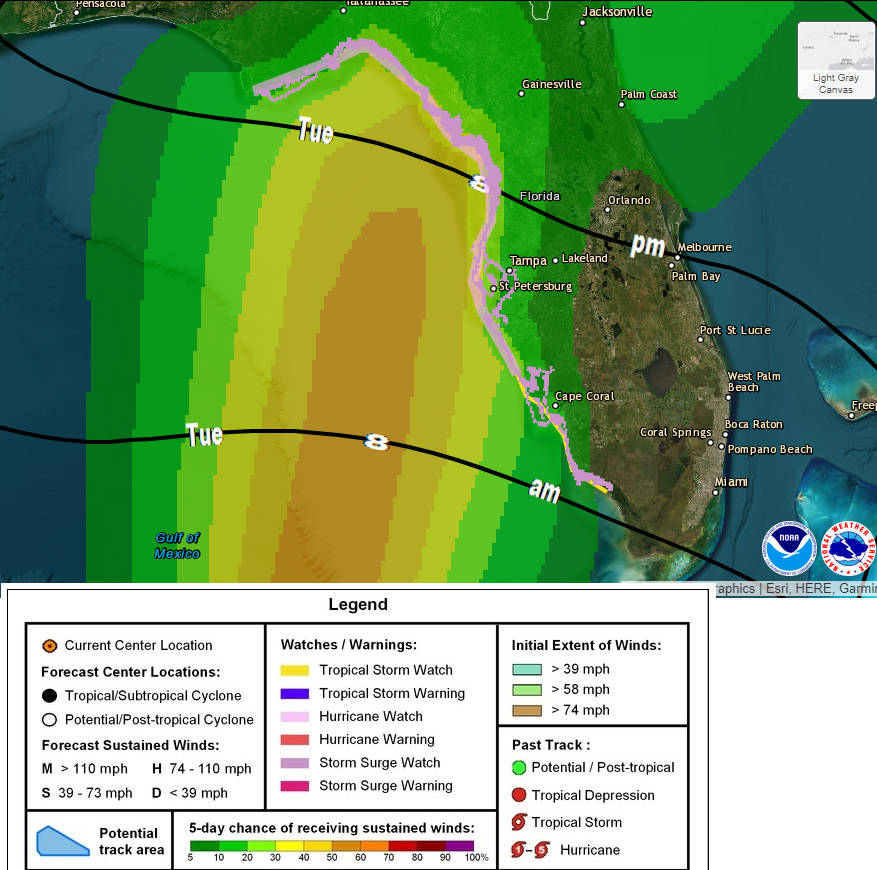 NOW: Irma producing hurricane-force winds, now 40 miles from Sarasota