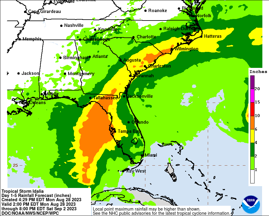 Idalia on the verge of becoming a hurricane with its sights set on ...